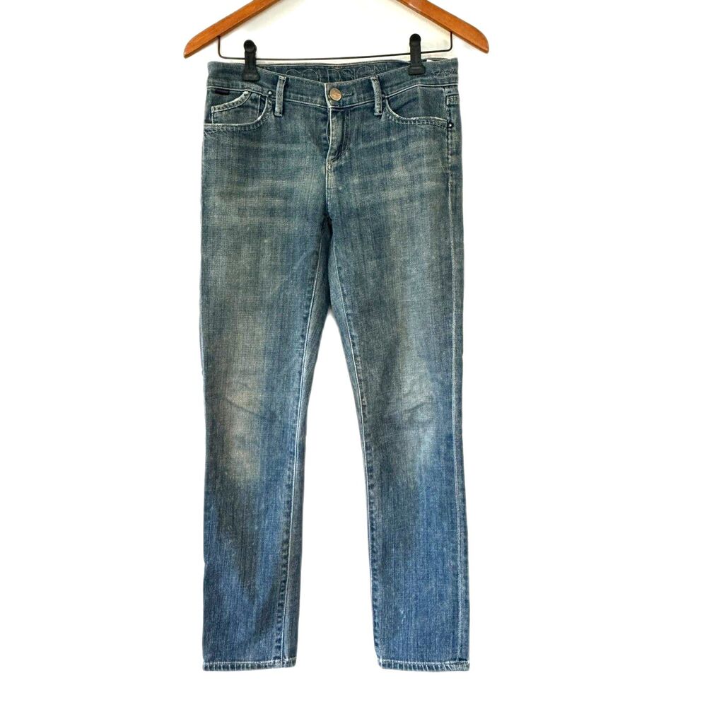 Goldsign Jeans Frontier Slim Size 26 Splatter Whiskering